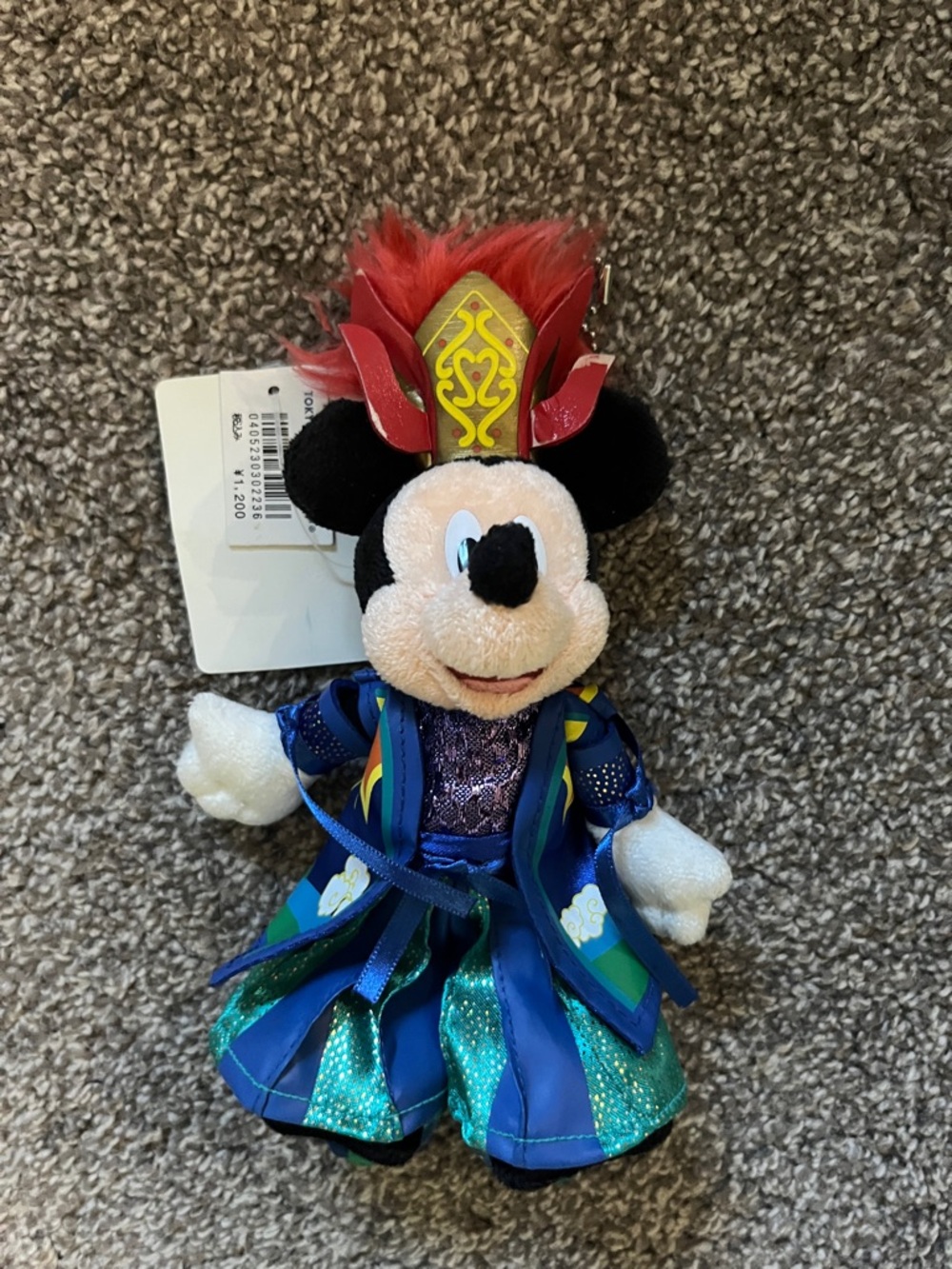Tokyo Disney 2008 Mickey Minnie Bon Fire Dance Plush Set Keychains - Picture 2 of 10